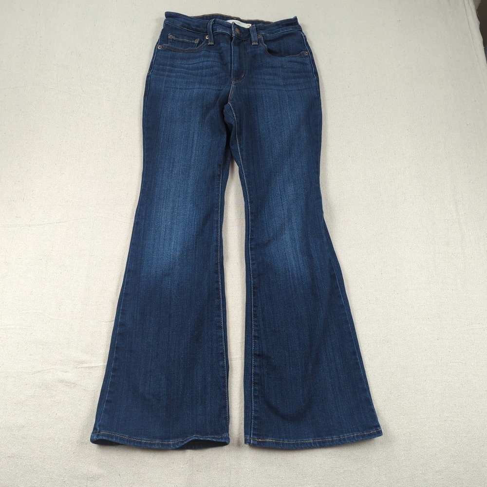 Levis Jeans Womens 28 Blue 726 Flare Stretch Casual Faded Hippie Boho Western